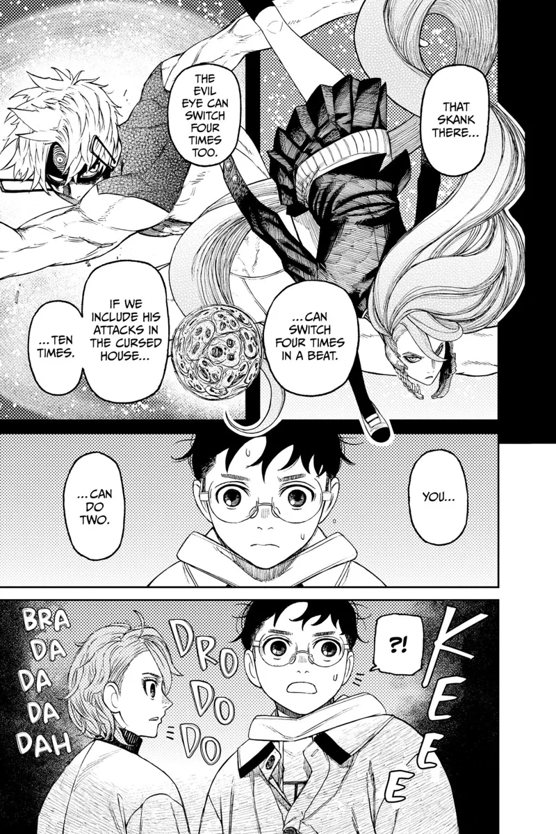 Turbo Granny reveals that cursed Aira can do four attacks in a beat while Evil Eye has ten. For Okarun, it is only two.