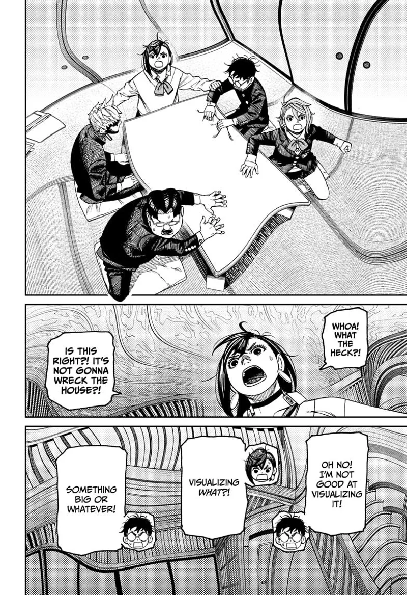 The whole house suddenly wobbles.