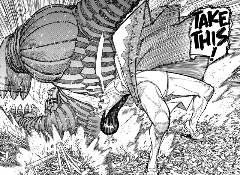 The ugly ghost lady suddenly suplexes Kaiju Vamola.