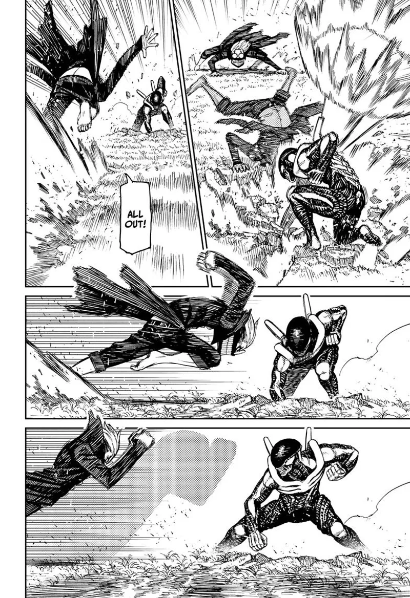 Cursed Okarun goes all out and attacks the skinny alien.