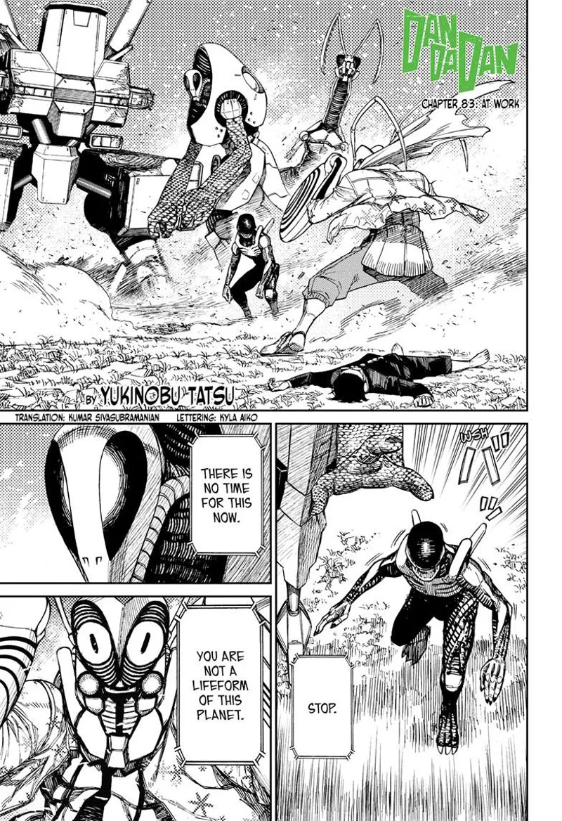 The alien leader prevents the skinny alien from fighting Mr. Shrimp.