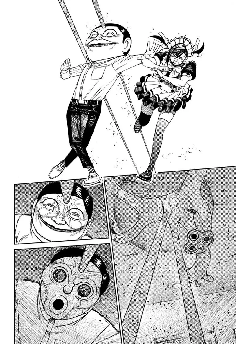 The weird alien impales the Serpoian, and it transforms into something else.