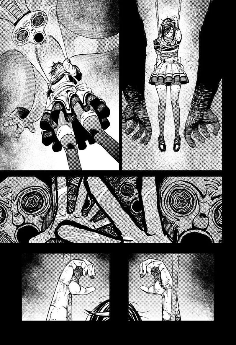 Momo closes her eyes to draw out her power.