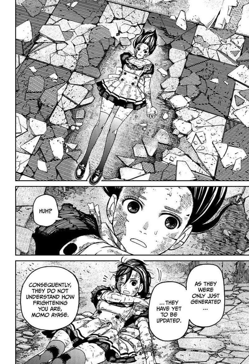 The Serpoians suddenly disappear, leaving Momo on the floor.