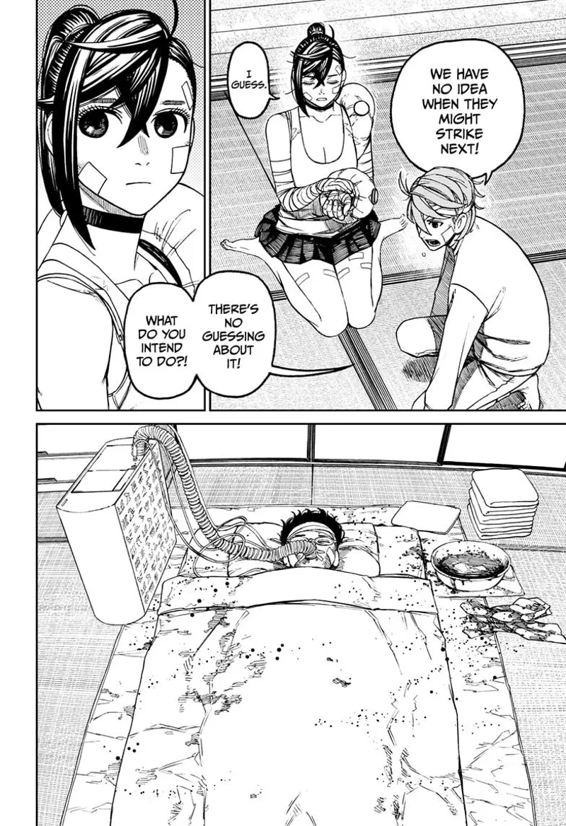 Aira is worried about the enemies striking back next. Okarun is still in bed, unconscious.