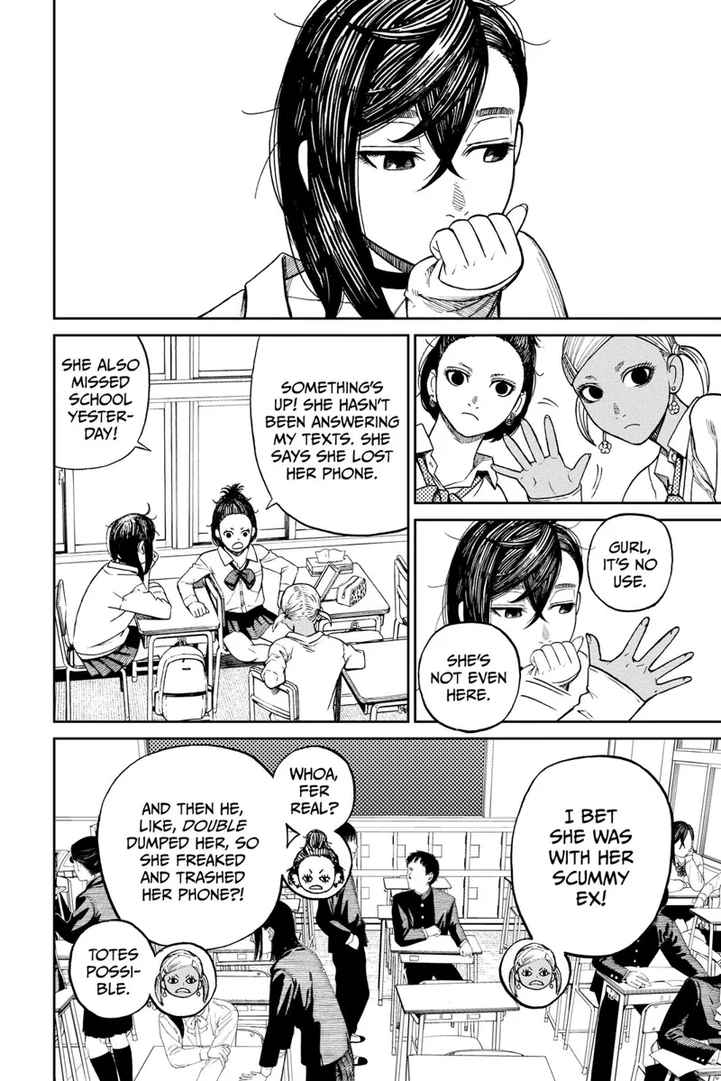 Momo sits silent and in deep thought while her two girlfriends try to get her attention.