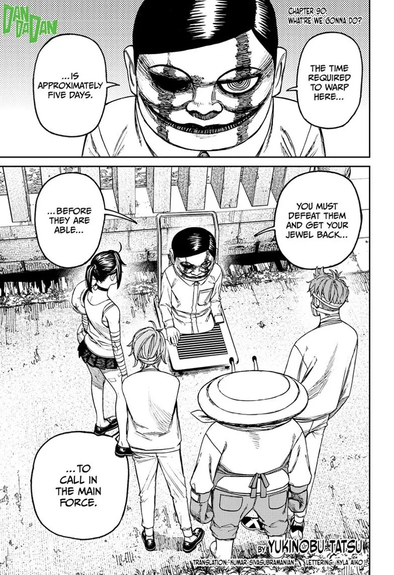 The Serpoian tells Jiji, Mr. Shrimp, Aira, and Momo to retrieve the aliens in five days before their main force arrives.