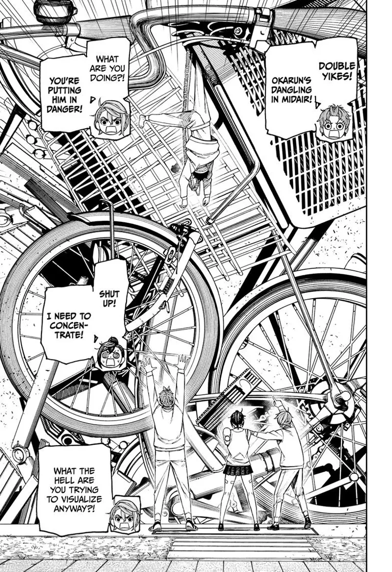The bicycle transforms into something else as Momo focuses her imagination.