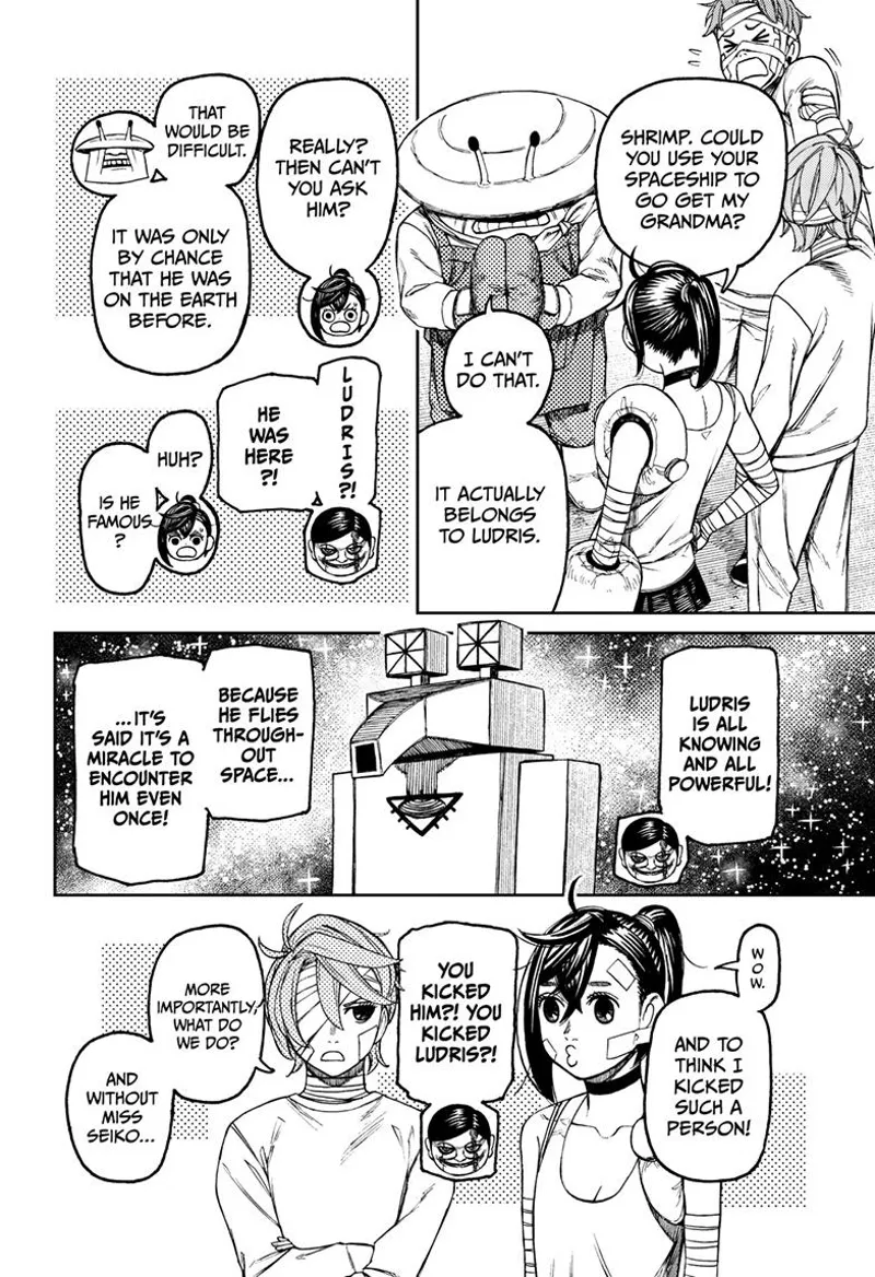 Mr. Shrimp reveals his spaceship belongs to Mr. Ludris. The Serpoian is shocked after learning Ludris has visited.