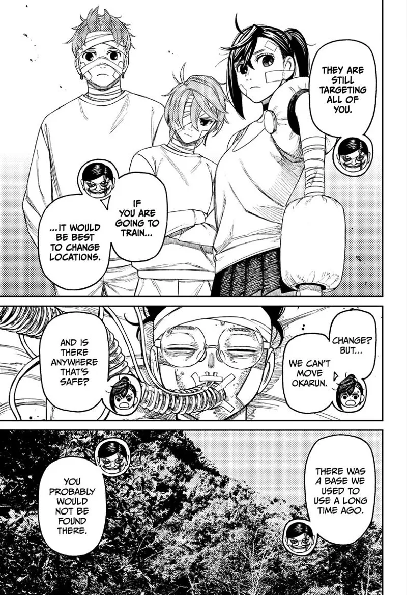 Momo, Aira, and Jiji listen as Serpo tells them they can train in one of his bases.